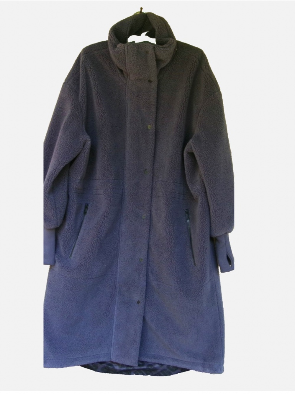 UGG Muted Navy Rhiannon High Pile Fleece Longline Coat $278